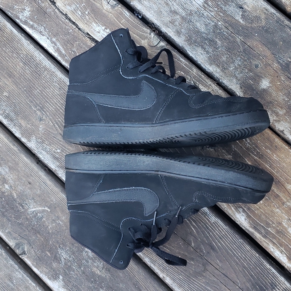 NIKE EBERNON MID TRIPLE BLACK HI-TOP SHOES sz 11 MEN'S SNEAKERS - Picture 5 of 9